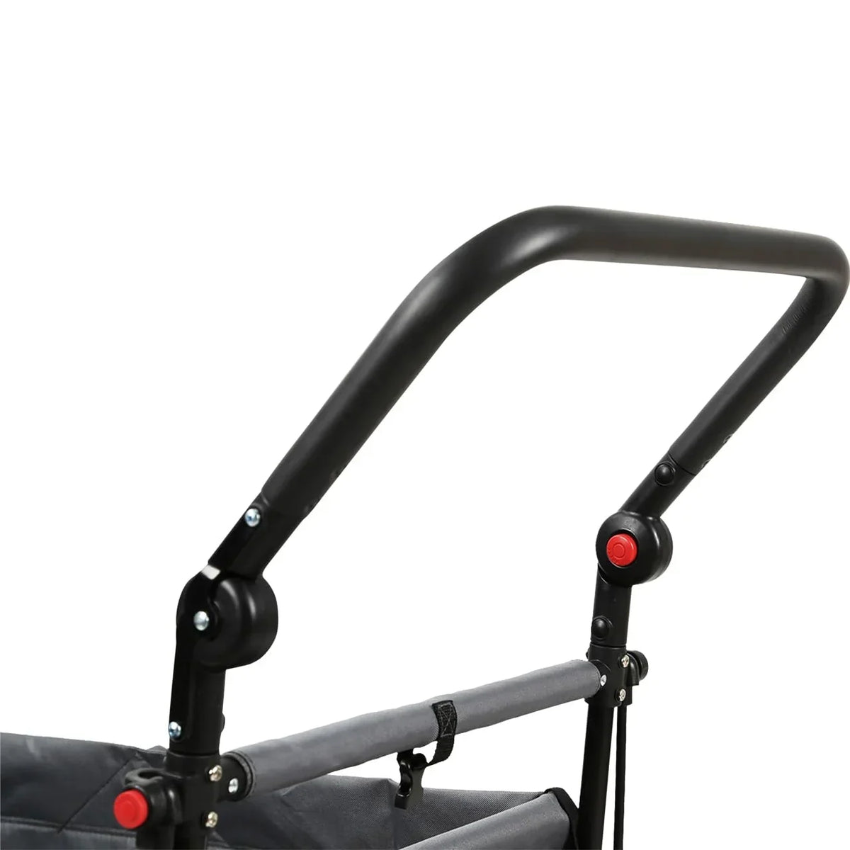 Carrito de mano plegable y compacto Fuxtec FX-CT700 gris, con frenos, asiento acolchado, mango ajustable en altura, para excursiones