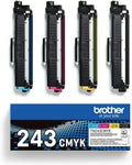 Cartucho de tóner TN-243CMYK, 4 colores (negro, cian, magenta, amarillo), para HL-L3270CDW MFC-L3750CDW, 1000 páginas