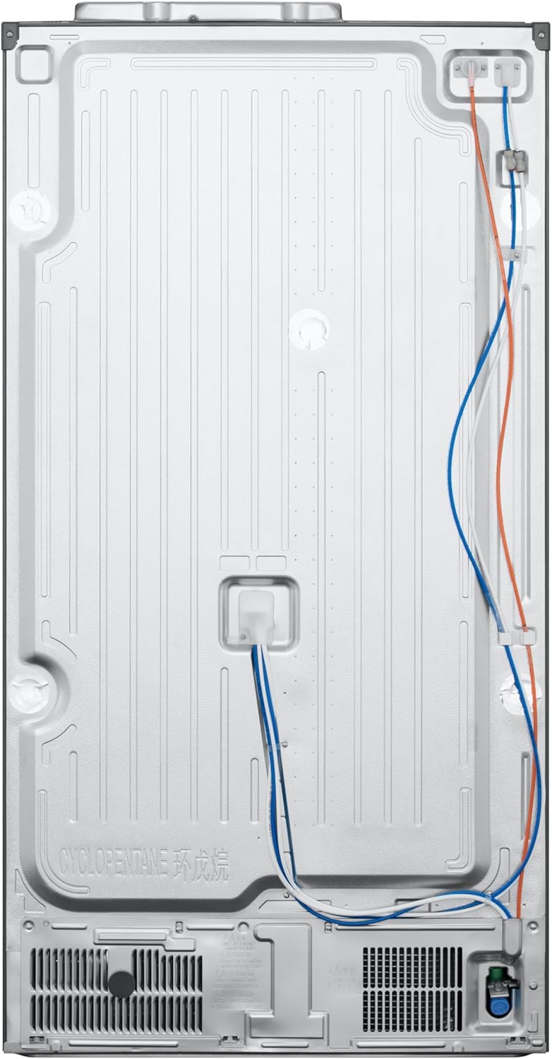 Frigorífico Side by Side LG GSGV81PYLL, Clase E, 635 L, Instaview, frigorífico con congelador, dispensador de hielo, hielo picado y agua, Total NoFrost, compresor Smart Inverter, Wi-Fi