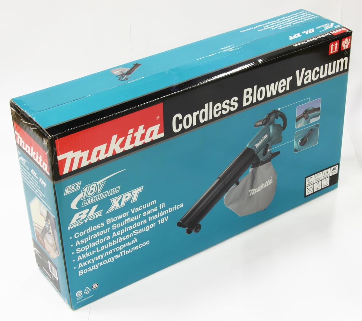 Soplador/aspirador de hojas a batería Makita DUB187Z 18V (sin batería, sin cargador)