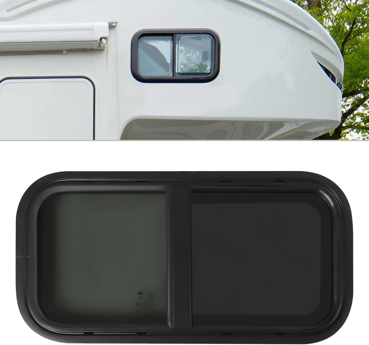 Ventana corredera para autocaravana, ventana lateral de caravana, ventana lateral, ventana abatible, ventana abatible, ventana abatible, ventana de caravana, ventana de empuje 60 x 30 cm