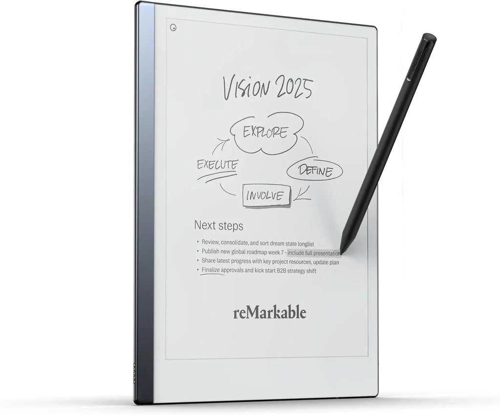 reMarkable 2 tableta de papel de 10,3 pulgadas, tableta para notas de tinta electrónica, lápiz Marker Plus con borrador, dispositivo digital para notas y escritura, paquete.