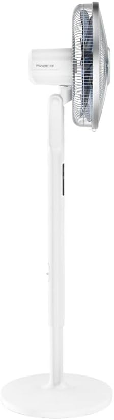 Ventilador de pie Rowenta VU5870 Turbo Silence Extreme+ | Mando a distancia | 5 velocidades | Desconexión automática | Temporizador | Oscilación automática | Altura regulable, blanco