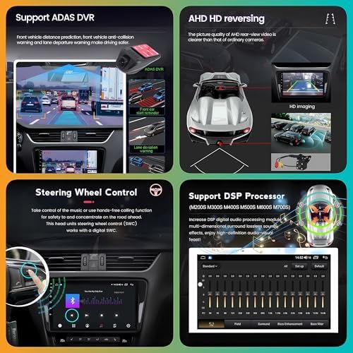 Autorradio Android para Citroën Berlingo 2 B9 y Peugeot Partner 2008-2018 - Pantalla de 9" Android 14 con CarPlay, Bluetooth, navegación GPS, Wi-Fi, USB, mandos al volante, FM, cámara de visión trasera