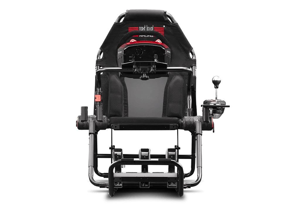 Cabina de simulación de carreras GTLite, soporte plegable ajustable para volante, pedales y palanca de cambios, diseño compacto y fácil de almacenar.