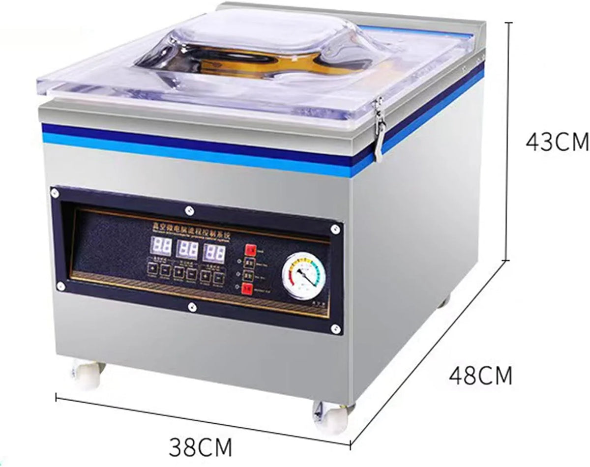 Pakowarka Próżniowa Komorowa, Automatyczna Pakowarka Próżniowa Komercyjna O Mocy 360 W Ze Stali Nierdzewnej, Długość Zgrzewania 32 Cm, Regulacja Czasu, Do Towar