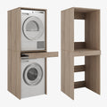HABITACIÓN PLATAN Lavadora Secadora Armario con tabla extraíble • Armario para lavadora y secadora • Armario superior 187 x 65 x 66 cm (Roble Sonoma)