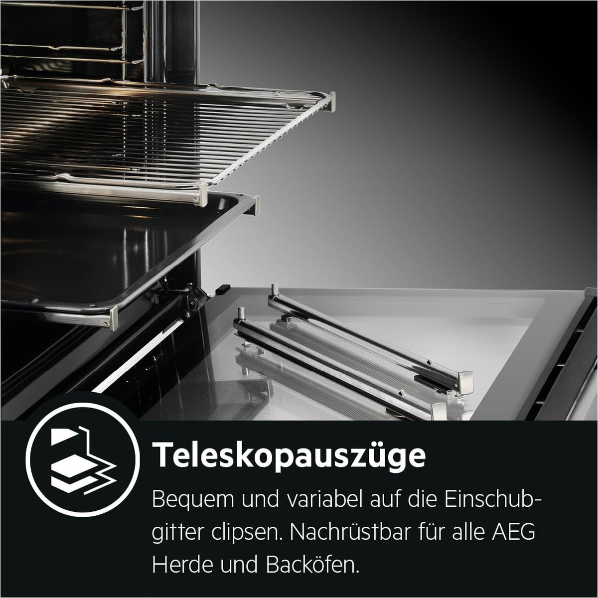 Cocina independiente AEG con placa vitrocerámica 60 cm/zona paellera/zona de cocción multianillo/mandos escamoteables/control táctil/función grill/pantalla con reloj/A / CCB644OCBM