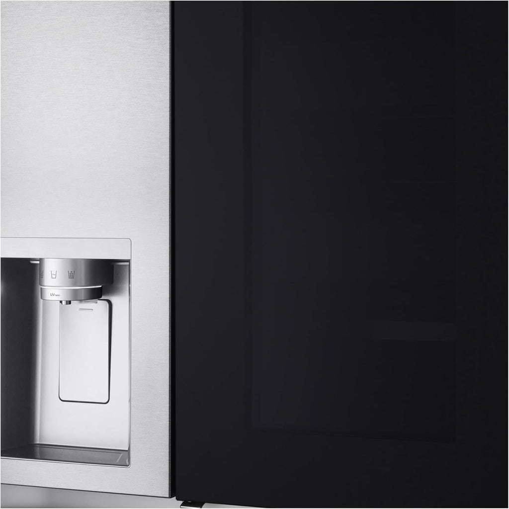 Frigorífico Side by Side LG GSGV81PYLL, Clase E, 635 L, Instaview, frigorífico con congelador, dispensador de hielo, hielo picado y agua, Total NoFrost, compresor Smart Inverter, Wi-Fi