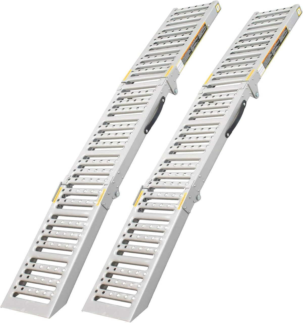 TECHNIC SK2667 Juego de 2 rampas de acceso para motos, coches y quads, capacidad de carga máxima total de 1600 kg, de acero perfilado, posiciones plegada y desplegada, longitud máxima 2 m