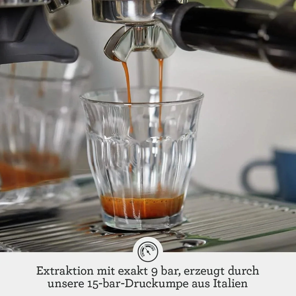 Cafetera Sage Barista Express con molinillo y espumador de leche, molienda automática, espuma de leche, negro