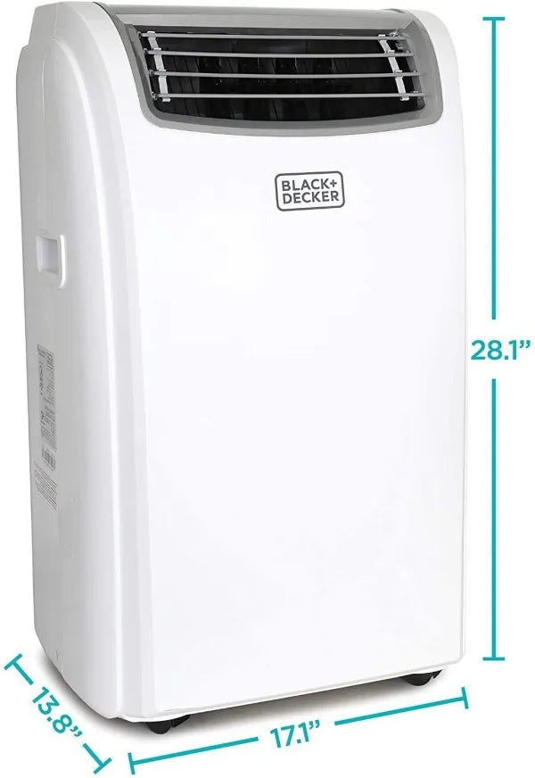 Climatizador portátil 2025 de 14 000 BTU con función de calefacción y mando a distancia, blanco