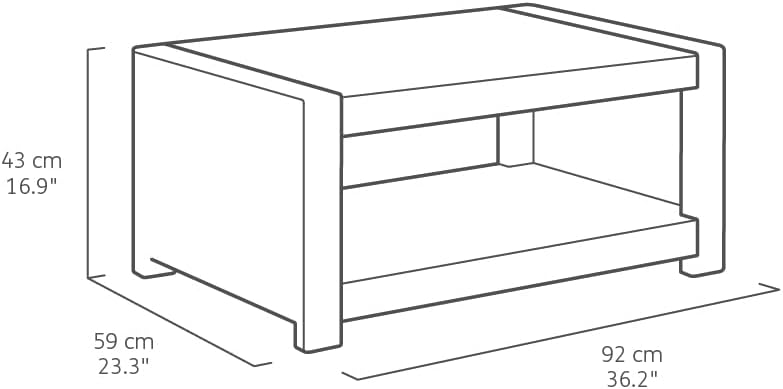 Conjunto de muebles de jardín de plástico Modena de Allibert by Keter, incl. cojines de asiento, gris, 4 piezas, 2 sillones, sofá y mesa, para jardín, balcón y terraza, aspecto de ratán plano