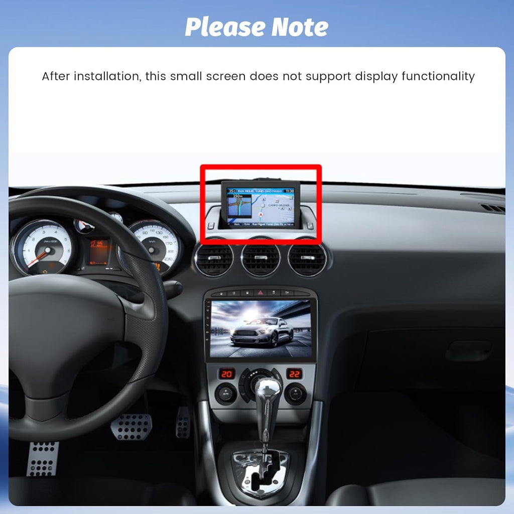 Autorradio Hikity Android 15 de 4G + 64G y 8 núcleos para Peugeot 308, 308SW, 408 (2007-2015), con Carplay inalámbrico, Android Auto, pantalla de 9'', GPS, Bluetooth, WiFi, RDS, DSP, 3 pantallas divididas, SWC y cámara de visión trasera.