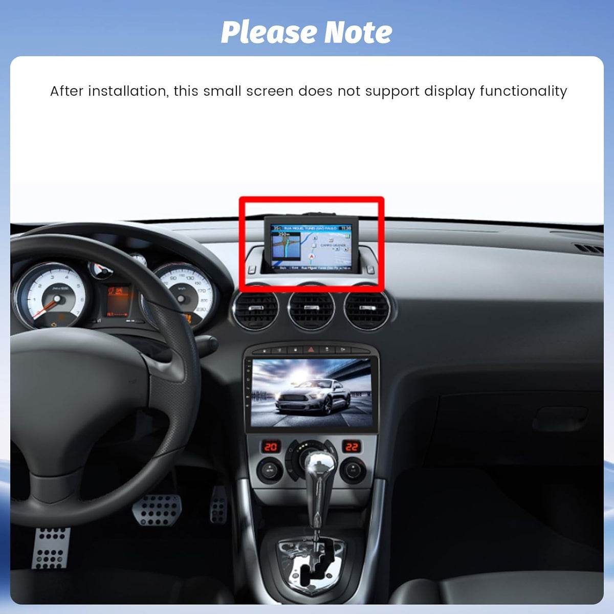 Autorradio Hikity Android 15 de 4G + 64G y 8 núcleos para Peugeot 308, 308SW, 408 (2007-2015), con Carplay inalámbrico, Android Auto, pantalla de 9'', GPS, Bluetooth, WiFi, RDS, DSP, 3 pantallas divididas, SWC y cámara de visión trasera.