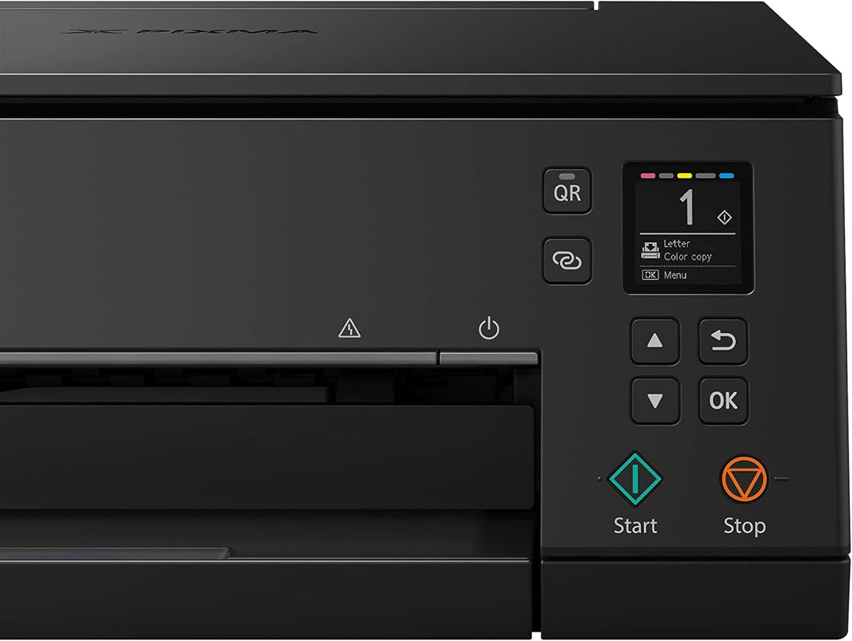 Impresora multifunción de inyección de tinta a color Canon PIXMA TS6350a DIN A4 (impresora fotográfica, escáner, copiadora, OLED, 4.800x1.200 ppp, USB, WLAN, 5 tintas independientes, impresión a doble cara, 2 bandejas de papel), negro