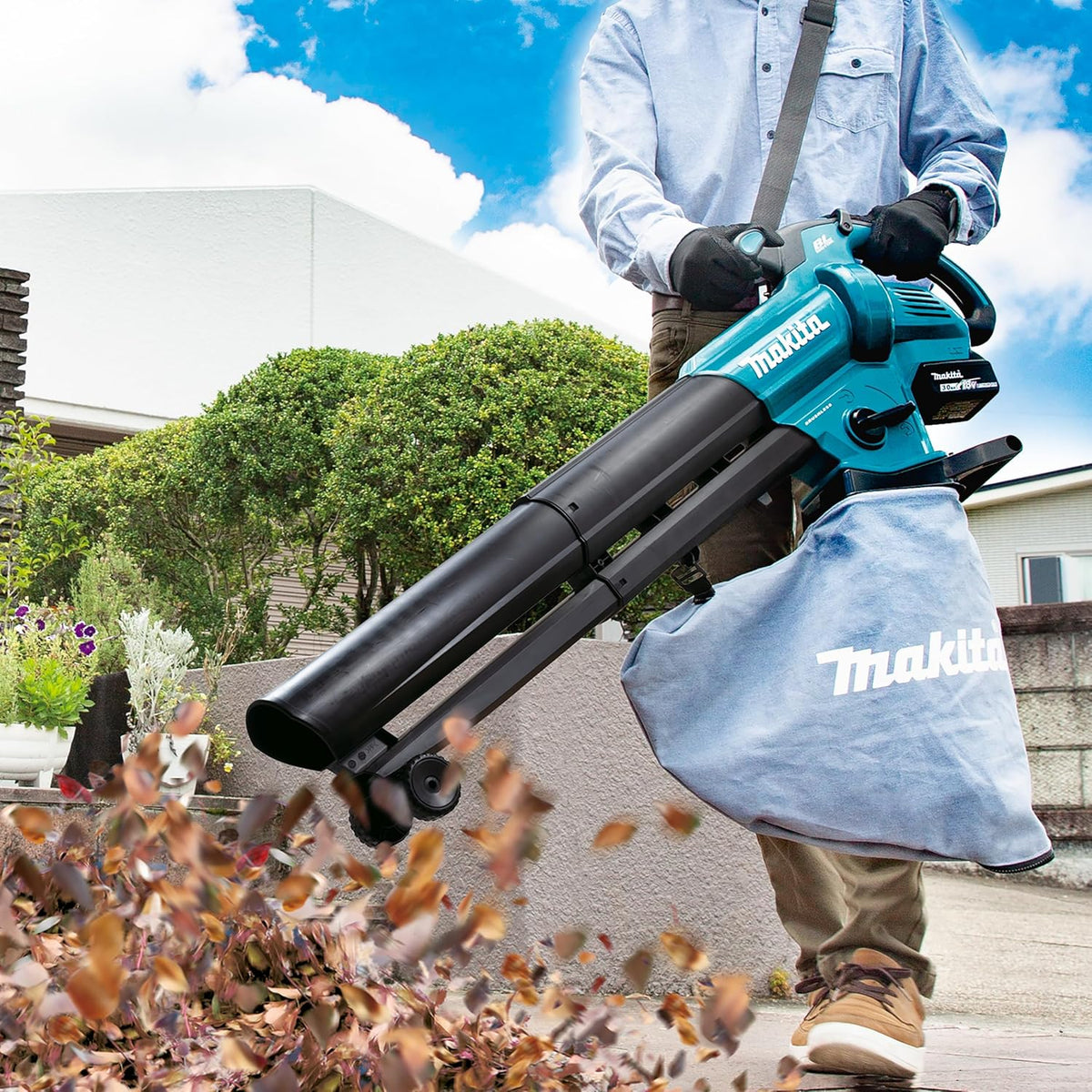 Soplador/aspirador de hojas a batería Makita DUB187Z 18V (sin batería, sin cargador)