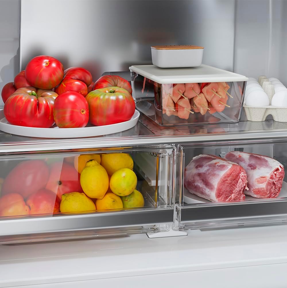 Frigorífico congelador de puerta francesa Cecotec Bolero CoolMarket FD 436 Dark E. 436 L, Total No Frost, Multi Airflow y compresor inverter para ahorro energético.
