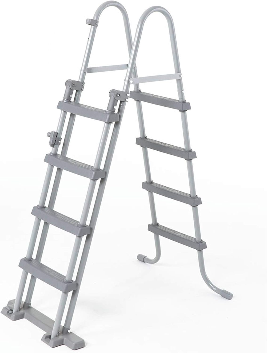 Set de piscina de pared de acero Planet Pool (5 piezas) redondo 450x120 cm, acero 0,4 mm antracita, lámina 0,3 mm azul, solapado