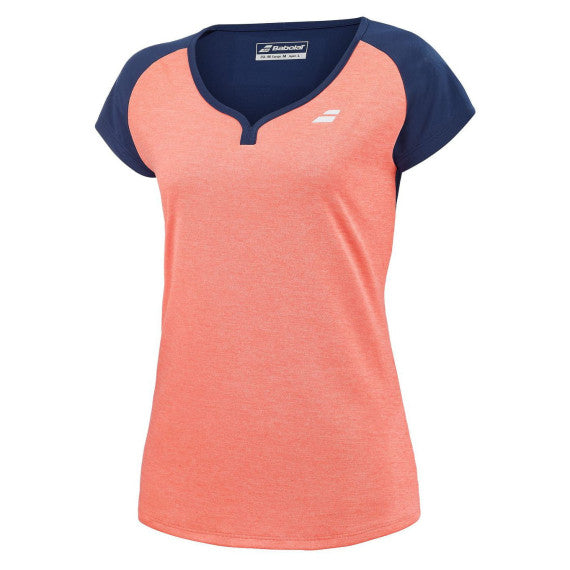 Koszulka damska Babolat Play Cap Sleeve Top fluo strike/estate blue
